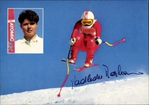 Ak Skirennläuferin Barbara Sadleder, Autogramm