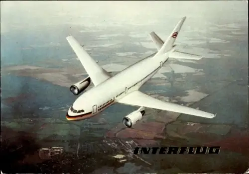 Ak Deutsches Passagierflugzeug, Interflug, Airbus A 310