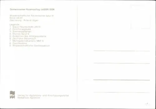 Ak Kosmosflug UdSSr/DDR, Wissenschaftliche Raumstation Salut 6, Raumfahrt