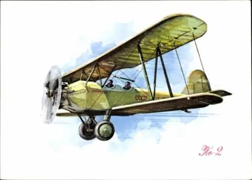 Ak Russisches Militärflugzeug Polikarpow Po-2