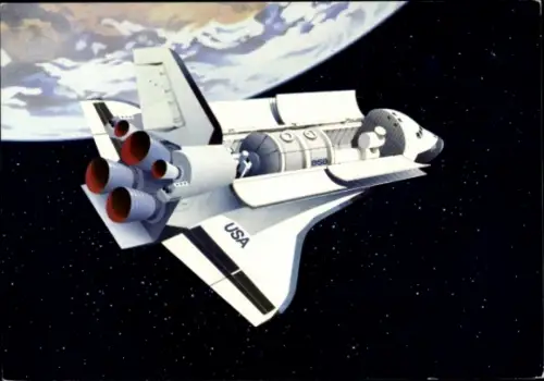 Ganzsachen Ak Schweiz, Space Shuttle, Spacelab, Luraba 1981 Luzern