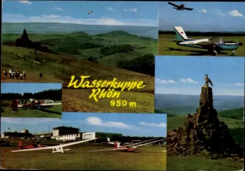 Ak Gersfeld in der Rhön Hessen, Segelflugzeuge auf der Wasserkuppe