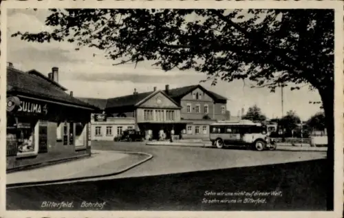 Ak Bitterfeld in Sachsen Anhalt, Bahnhof