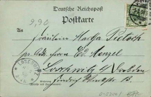 Mondschein Ak Weimar in Thüringen, Gesamtansicht