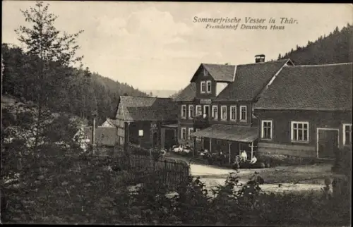 Ak Vesser Suhl in Thüringen, Fremdenhof Deutsches Haus