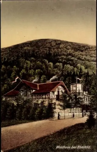 Ak Waldhaus Römhild in Thüringen, Waldhaus bei  Historisches Gebäude, Umgebung mit Bäumen