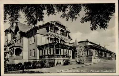 Ak Bad Klosterlausnitz in Thüringen,  Thür., Pension Klosterwald,  Architektur