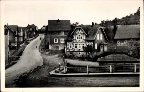 Ak Goldlauter Heidersbach Suhl in Thüringen, Dorfstraße
