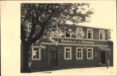 Ak Masserberg in Thüringen, Gasthasu Rennsteig von Rudolf Raabs Erben, Außenansicht