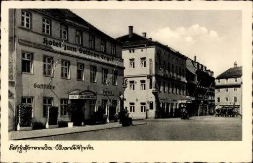Ak Bischofswerda in Sachsen, Marktplatz, Gaststätte