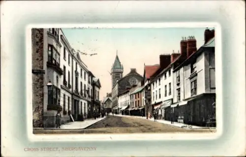 Ak Abergavenny Wales, Cross Street