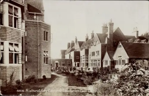 Ak Midhurst West Sussex England, Midhurst Key Edwards Sanatorium, Gebäude, Gartenanlage