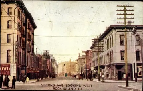 Ak Rock Island Illinois USA, Second Avebue