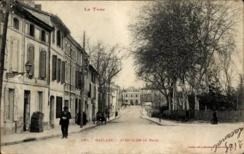 Ak Gaillac Tarn, Avenue de la Gare