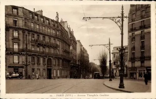 Ak Paris Passy, Avenue Théophile Gauthier