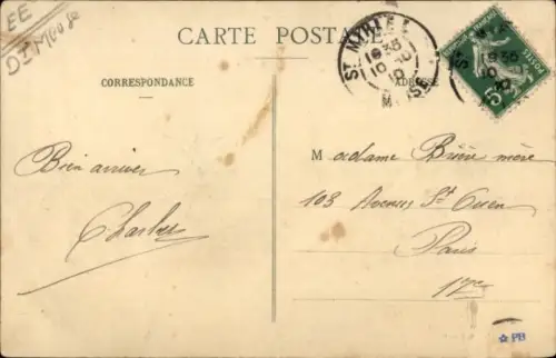 Ak Saint Mihiel Lothringen Meuse, Rue Grande, Café