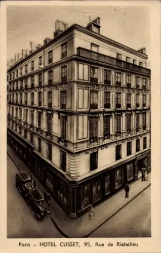 CPA Paris II. Arrondissement Bourse, Hotel Cusset, 95 Rue de Richelieu