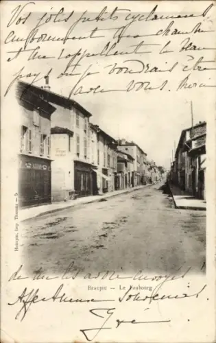Ak Beaujeu Rhône, Le Faubourg