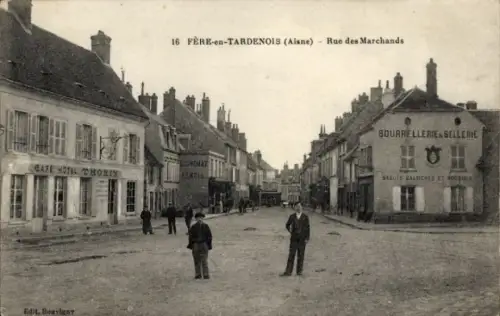 Ak Fère en Tardenois Aisne, Rue des Marchands, Bourrellerie