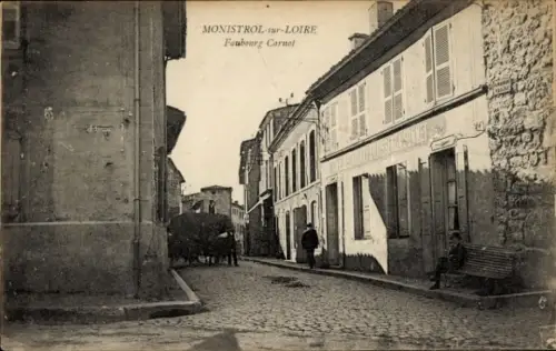 Ak Monistrol Haute Loire, Faubourg Carnot