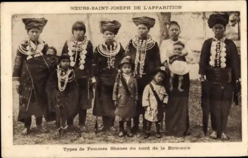 Ak Myanmar Burma, Arten von Shane-Frauen aus Nordburma