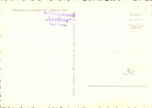 Ak Dänisches Feuerschiff Gedser Rev