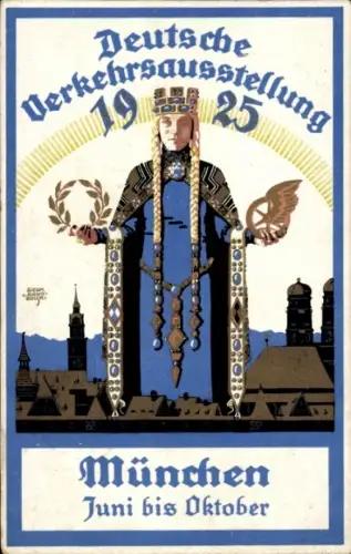 Künstler Ak München Bayern, Deutsche Verkehrsausstellung 1925
