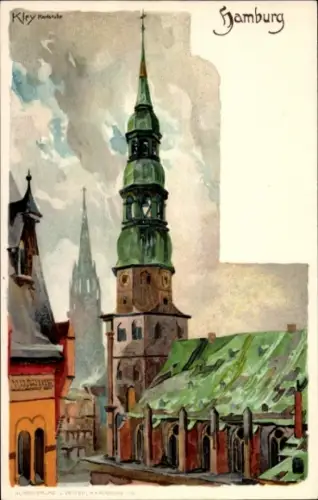 Künstler Litho Kley, Heinrich, Hamburg, St. Katharinenkirche
