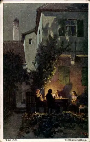 Künstler Ak Hey, Paul, Abend Unterhaltung, Verein für das Deutschtum im Ausland Nr. 106