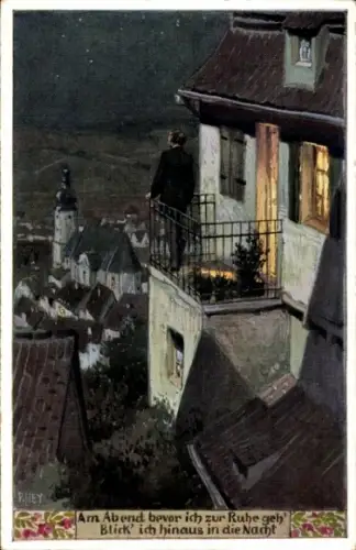 Künstler Ak Hey, Am Abend bevor ich zur Ruhe geh', Nr. 98