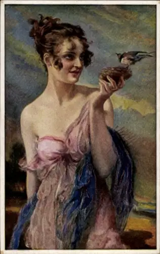 Künstler Ak Schmutzler, Leop., Stille Sehnsucht, Galerie Münchner Meister