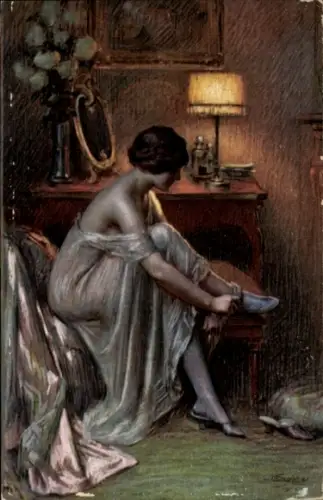 Künstler Ak Enjolras, Vor dem Ball