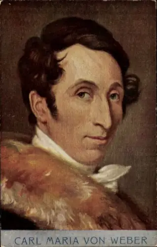 Künstler Ak Komponist Carl Maria von Weber, Portrait