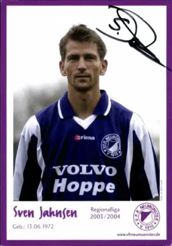 Autogrammkarte Fußballer Sven Jahnsen, VfR Neumünster, Autogramm