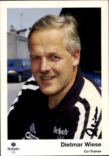 Autogrammkarte Co Trainer Dietmar Wiese, Preußen Münster, Autogramm