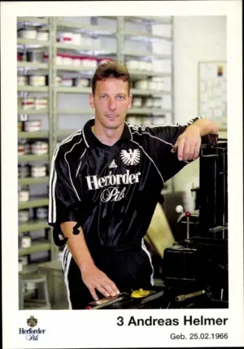 Autogrammkarte Fußballer Andreas Helmer, Preußen Münster, Autogramm