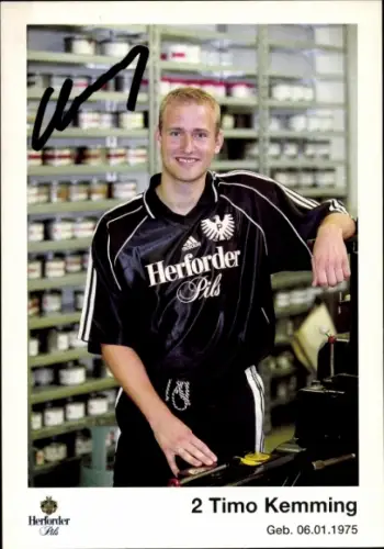 Autogrammkarte Fußballer Timo Kemming, Preußen Münster, Autogramm