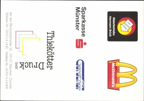 Autogrammkarte Fußballer Stephan Schmidt, Preußen Münster, Autogramm