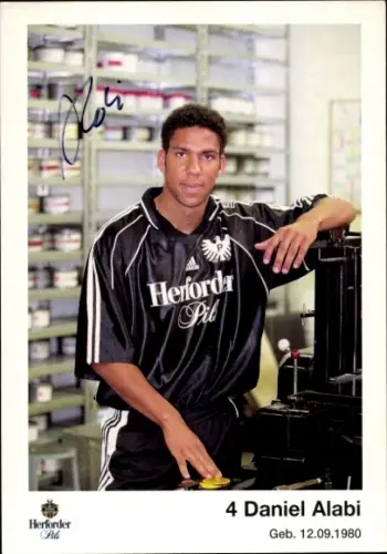 Autogrammkarte Fußballer Daniel Alabi, Preußen Münster, Autogramm