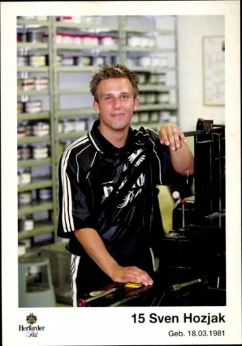 Autogrammkarte Fußballer Sven Hozjak, Preußen Münster, Autogramm