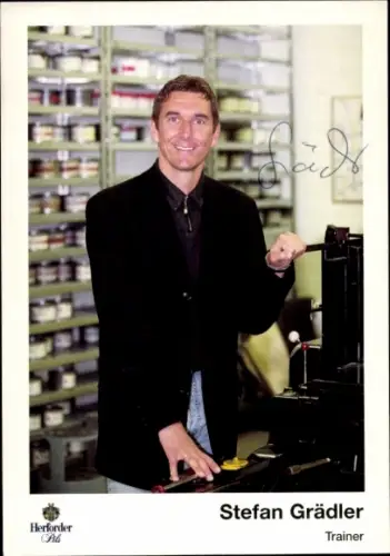 Autogrammkarte Trainer Stefan Grädler, Preußen Münster, Autogramm