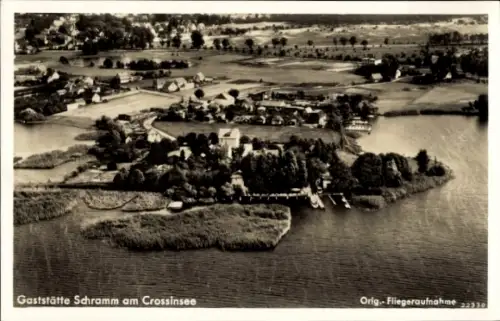 Ak Wernsdorf Königs Wusterhausen in Brandenburg, Crossinsee, Krossinsee, Gaststätte Schramm, Luft