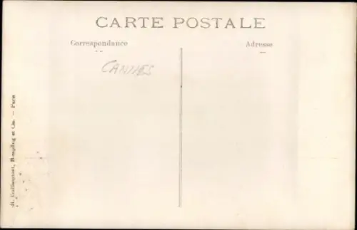 Ak Cannes Alpes Maritimes, Gesamtansicht, Mann im Flugzeug