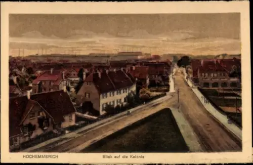 Ak Hochemmerich Duisburg im Ruhrgebiet, Gesamtansicht, Kolonie