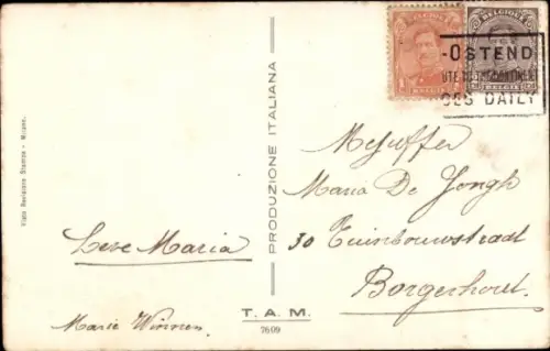 Künstler Ak Portrait einer jungen Frau mit Hut