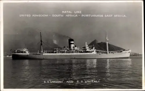 Ak Dampfer S.S. Umgeni, S.S. Umtali, Natal Line