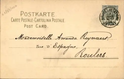 Litho Junger Hirsch und Eichhörnchen