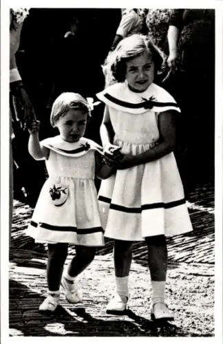 Ak Spaarndam Nordholland, Prinzessinnen Margriet und Marijke der Niederlande 1950