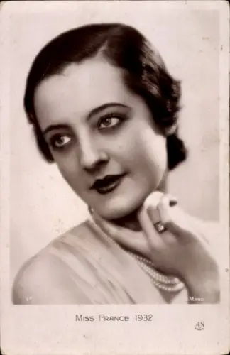 Foto Ak Miss Frankreich 1932, Portrait