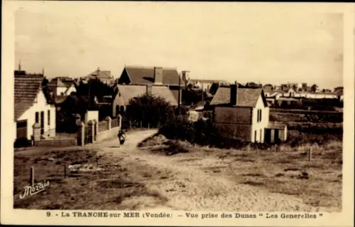 Ak La Tranche sur Mer Vendée, vue prise des Dunes Les Generelles